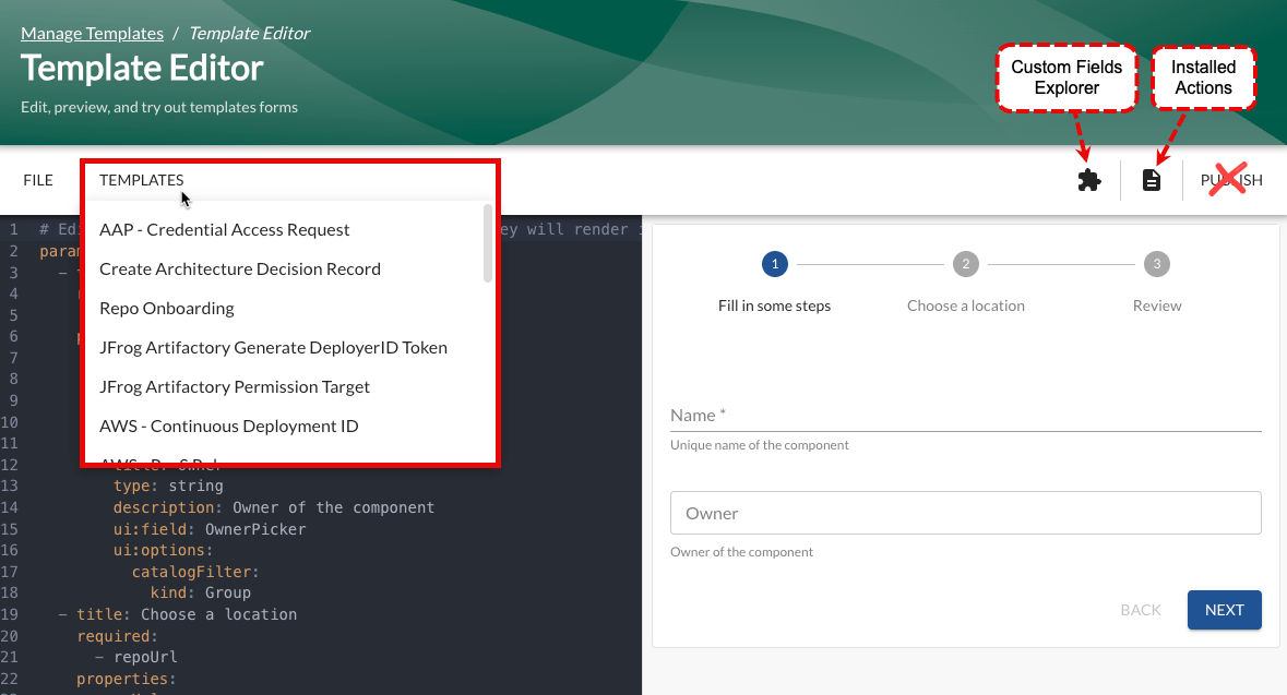 Load Template Directory option